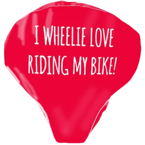 Custom Branded PVC Bike Seat Covers in Warm Red from Total Merchandise