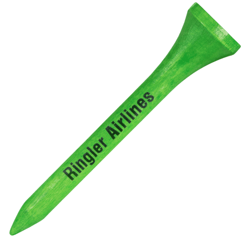 54mm Wooden Golf Tees in Green