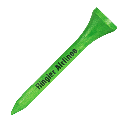 54mm Wooden Golf Tees in Green