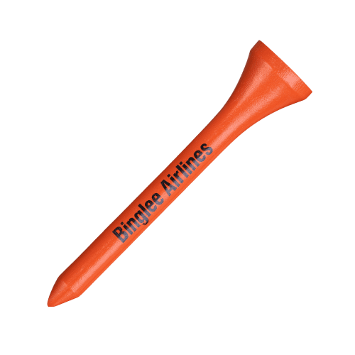 54mm Wooden Golf Tees in Orange