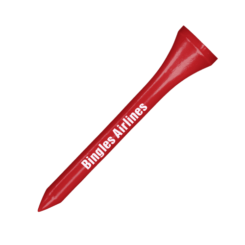 54mm Wooden Golf Tees in Red