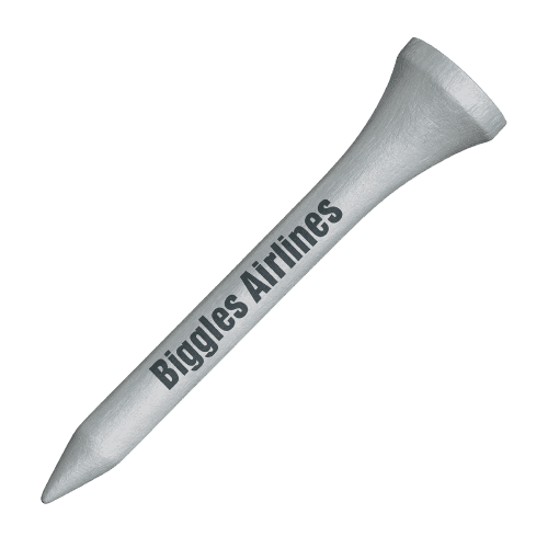 54mm Wooden Golf Tees in Silver