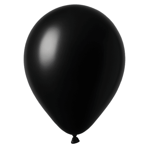 All Round Print Balloons in Black