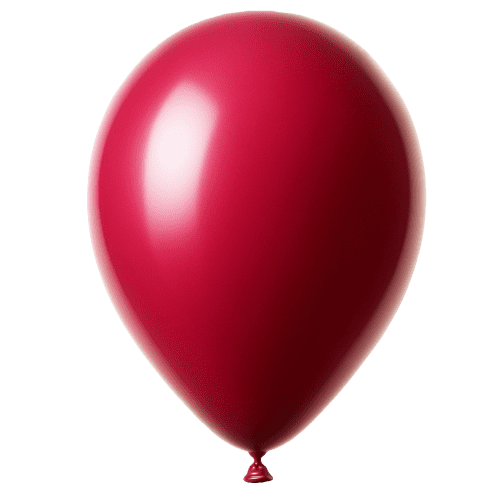 All Round Print Balloons in Burgundy