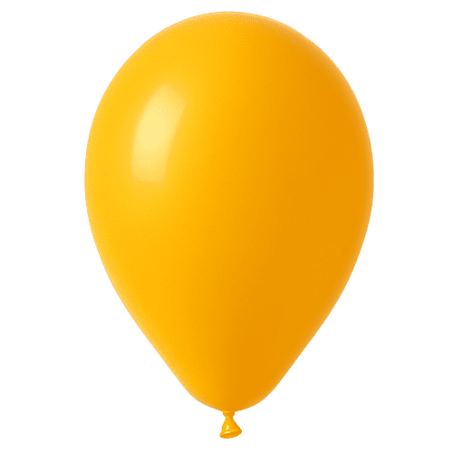 All Round Print Balloons in Yellow 141 C