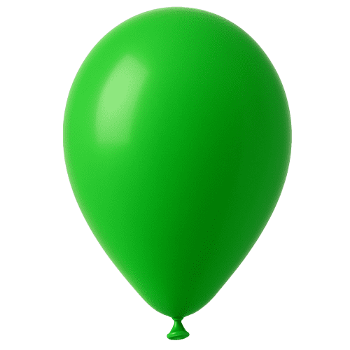 All Round Print Balloons in Green 361c