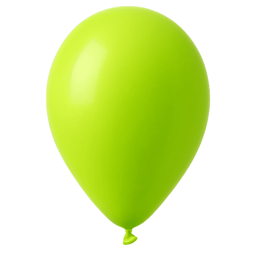 All Round Print Balloons in Green 382
