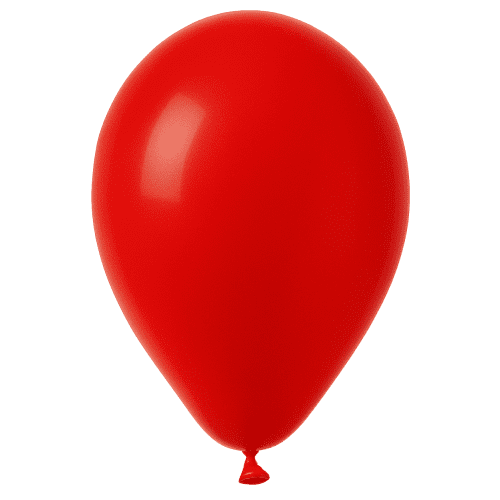 All Round Print Balloons in Red 711 C