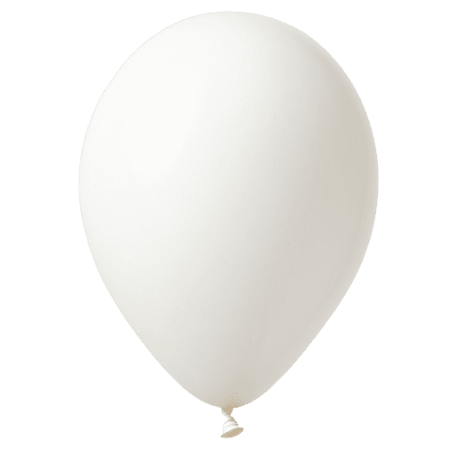 All Round Print Balloons in White