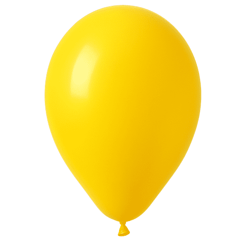 All Round Print Balloons in Yellow 122 C