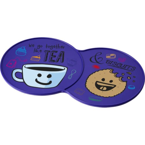 Purple Promotional Double Coasters Advertise Your Logo