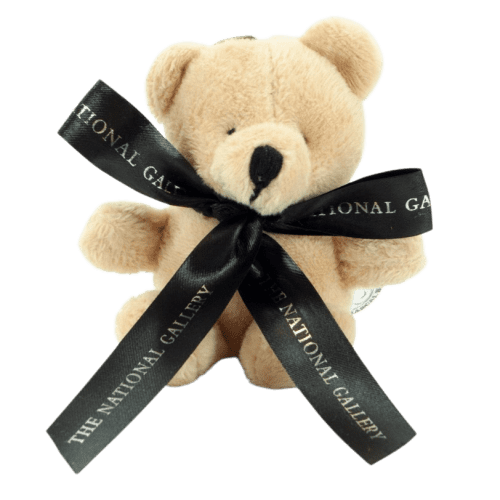 Toby Bear Keyrings with Bow in Beige/Black