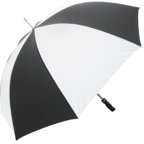 UK Branded Express Budget Golf Umbrellas in Black/White from Total Merchandise