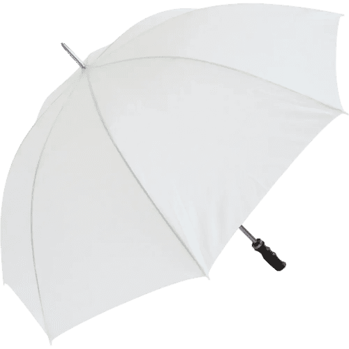 UK Express Printed Budget Golf Umbrellas in White from Total Merchandise