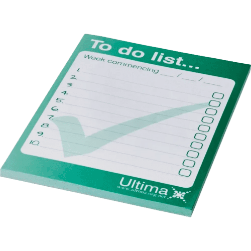 25 Sheet A6 Notepads in White