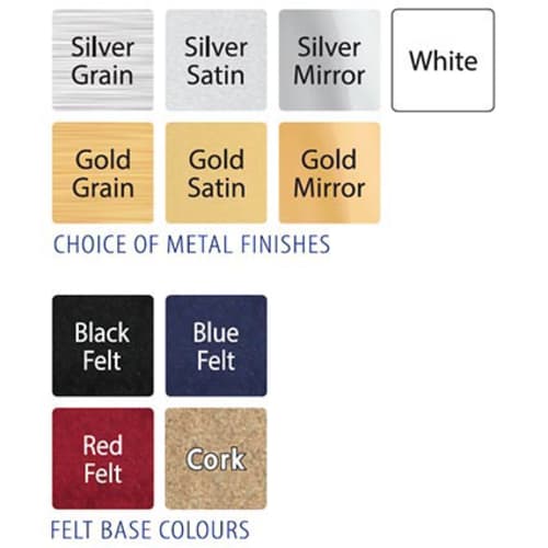 Colour Finishes for Promotional Metal Coasters from Total Merchandise