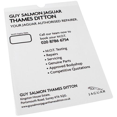 Branded A4 MOT Certificate Holders For UK Motoring Businesses From Total Merchandise