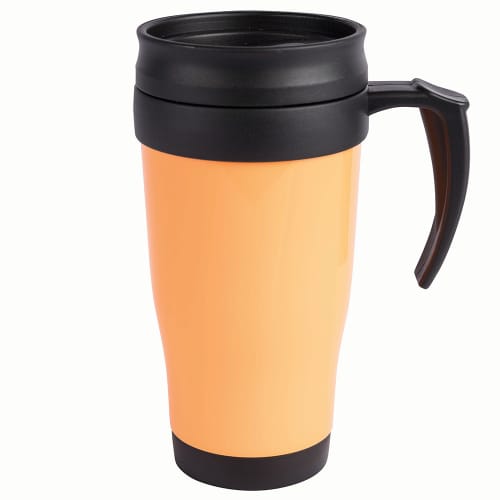 Custom Printed Thermo Travel Mugs in Orange from Total Merchandise