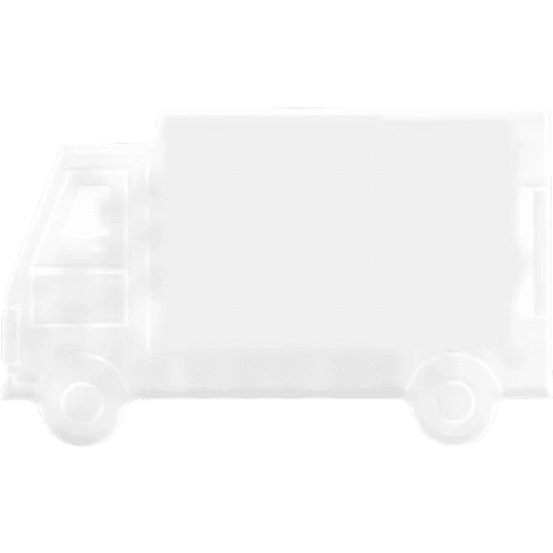 Lorry Shaped Mint Cards in White