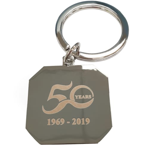 Corporate Branded Venus Metal Keyrings with Engraved Logo by Total Merchandise