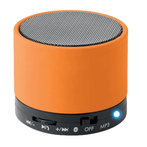 Round Bluetooth Speakers in Orange