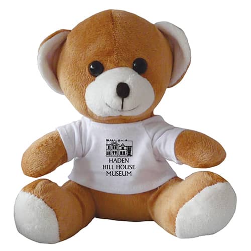 10 Inch Jay Jay Bear with T-Shirt in Light Brown/White