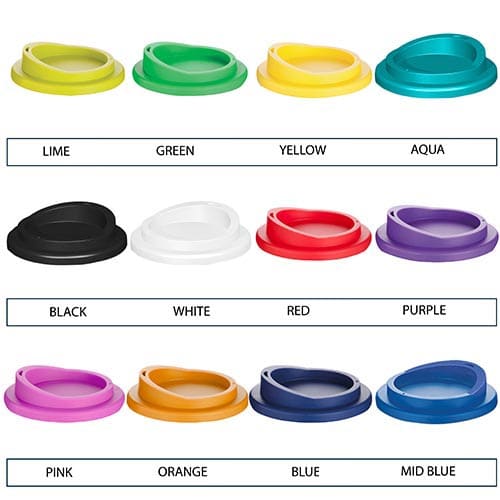 Lid Options for Promotional  Brite Tyre Grip Americano Reusable Coffee Cups from Total Merchandise