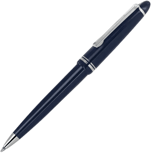 Custom Branded Alpine Chrome Trim Ballpens in Blue from Total Merchandise