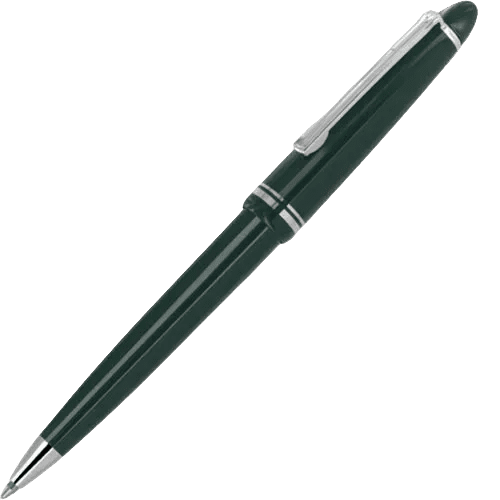 Custom Printed Alpine Chrome Trim Ballpens in Green from Total Merchandise