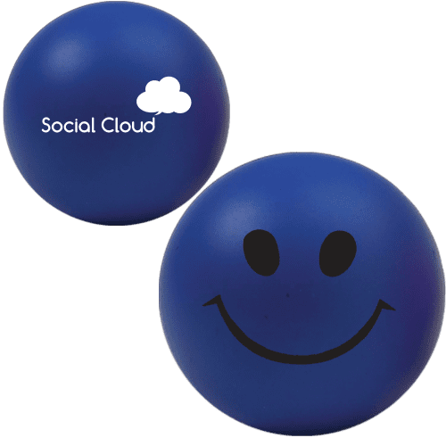 Smiley Face Stress Balls in Blue