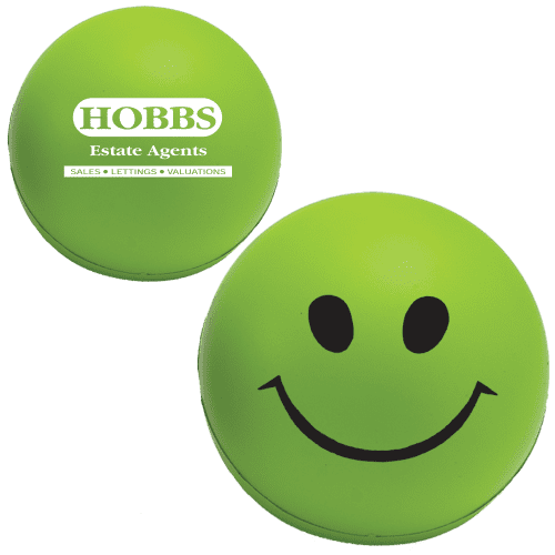 Smiley Face Stress Balls in Green