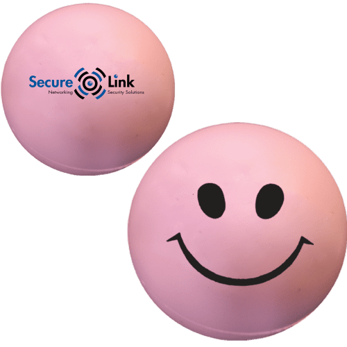 Smiley Face Stress Balls in Pink 806c