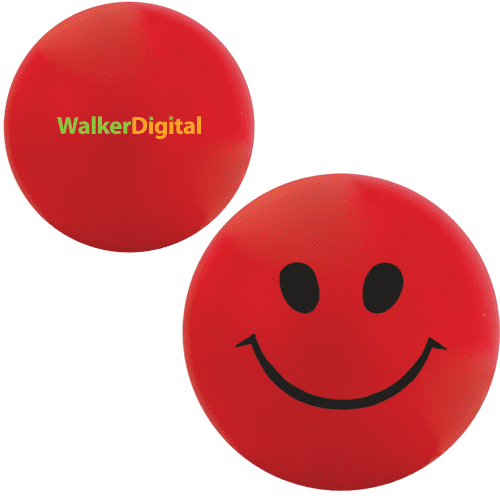 Smiley Face Stress Balls in Red