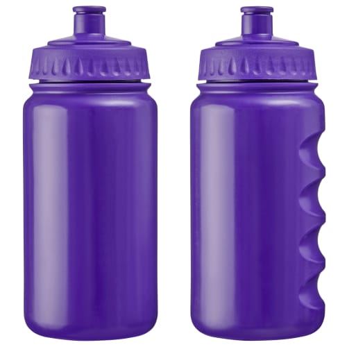 500ml Full Colour Finger Grip Bottles in Purple