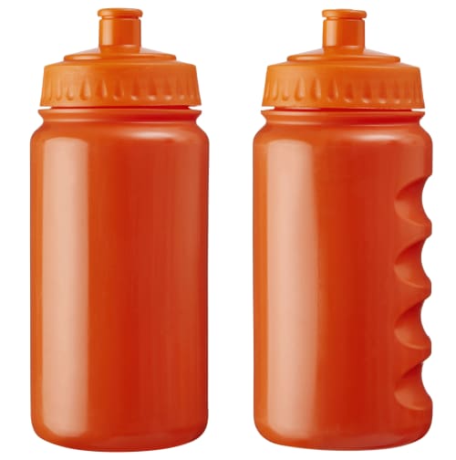 500ml Full Colour Finger Grip Bottles in Orange