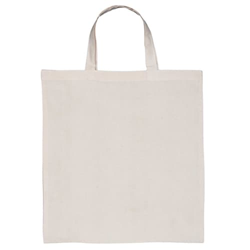 Promotional Short Handle Cotton Tote Bags printed with logo