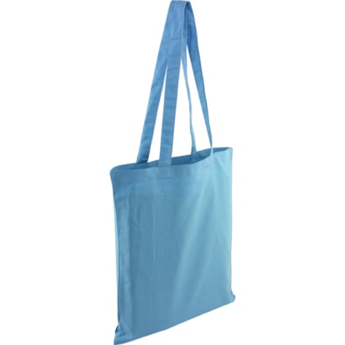 Full Colour Printed Kingsbridge Cotton Tote Bags in Light Blue