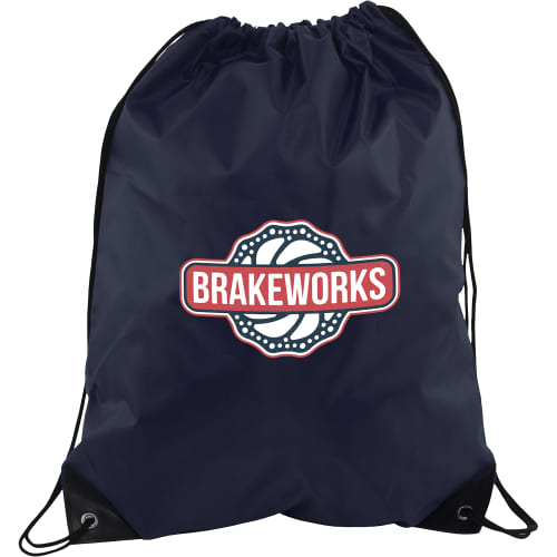 Full Colour Printed Drawstring Bags in Navy Blue