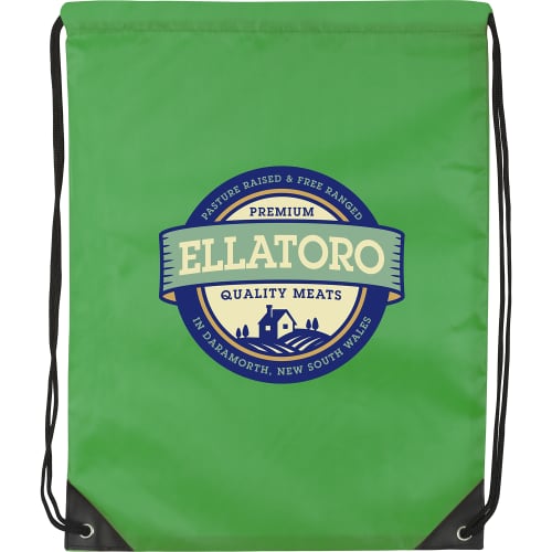 Full Colour Printed Drawstring Bags in Green