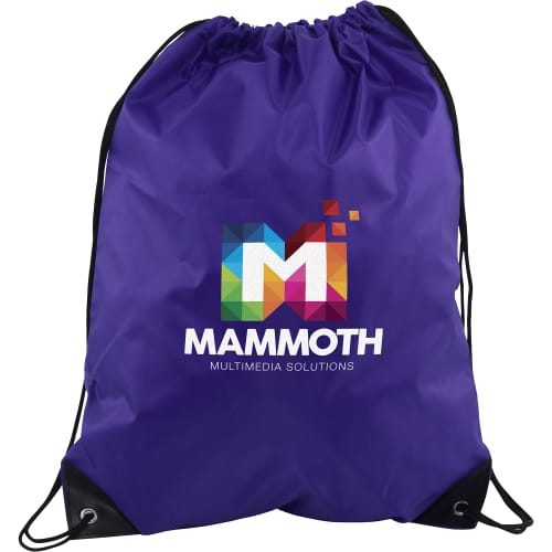 Full Colour Printed Drawstring Bags in Purple