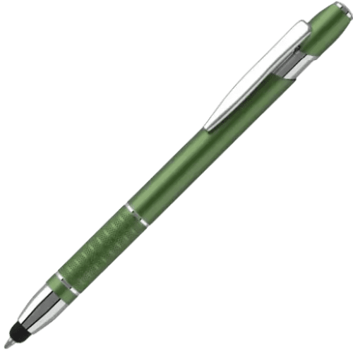 Custom Printed Bella Stylus Ballpens in Green from Total Merchandise