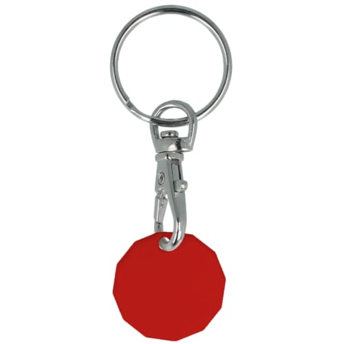 Red Promotional Recycled Plastic Keyrings with your Company Logo from Total Merchandise