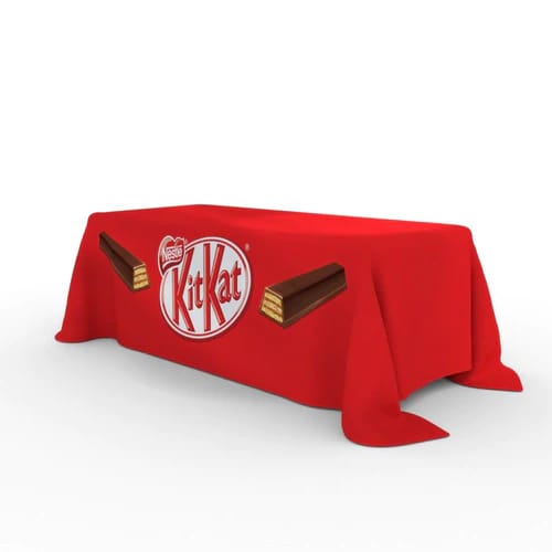 Promotional All Over Print Table Cloth Throws branded with a logo from Total Merchandise