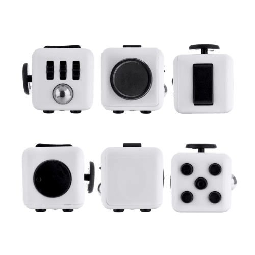 Variety of different angles of the fidget cube, sold by Total Merchandise