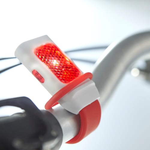 Promotional 4 LED Bicycle Lights available in red from Total Merchandise