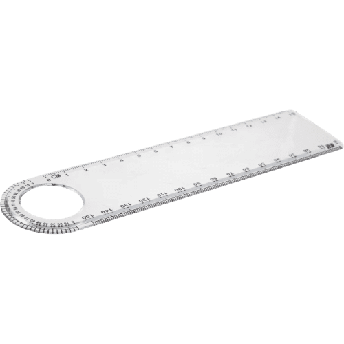 Promotional 15cm Transparent Loupe Rulers for Office Stationery