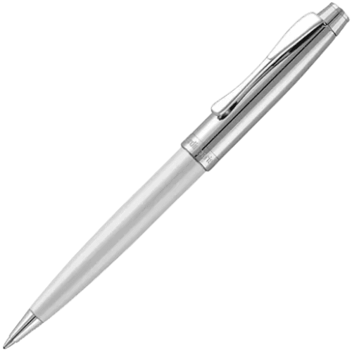 Custom Branded Pierre Cardin Clermont Ballpens in White from Total Merchandise