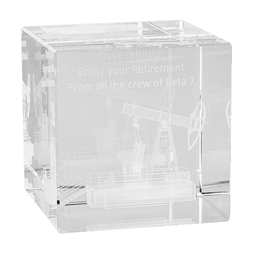 Promotional 3D Engraved Crystal Cubes for Corporate Gifts