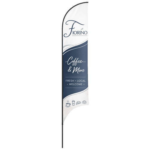 Concave Banner Flags in Black/White