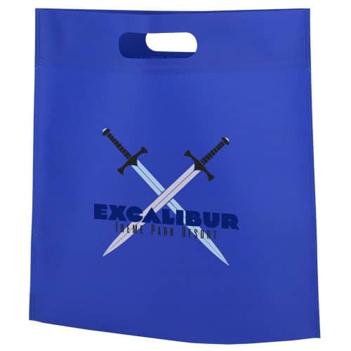 Corporate Branded Exhibition Shopper Tote Bag in Blue with Printed Logo by Total Merchandise